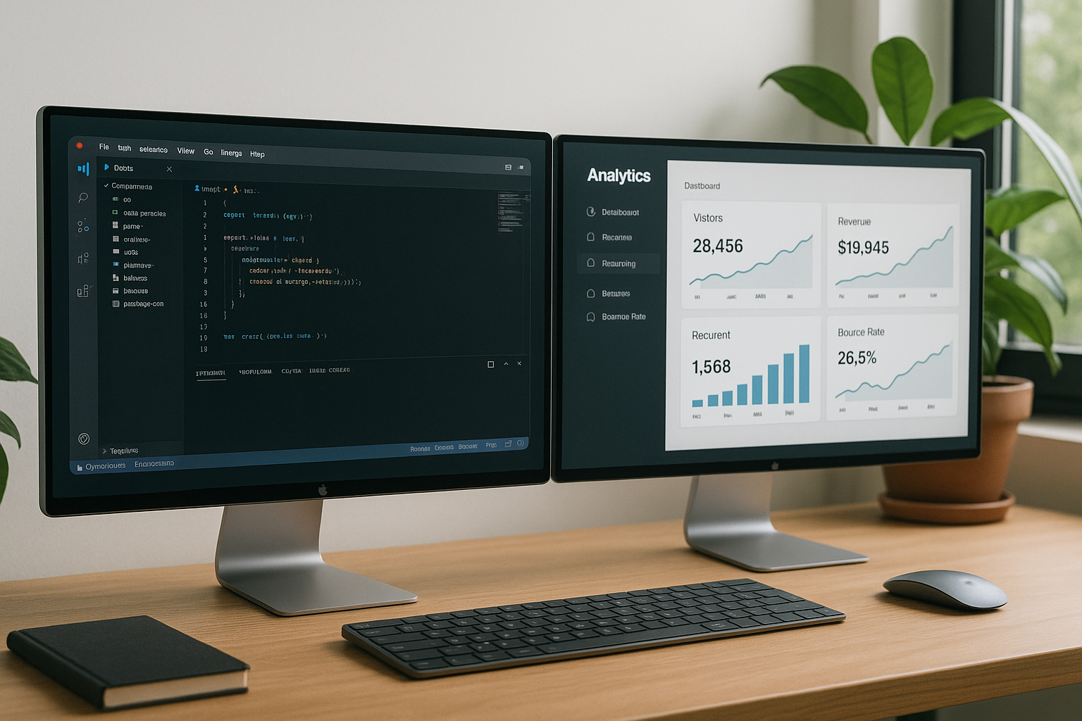 Gráficas y datos representando el crecimiento de un negocio